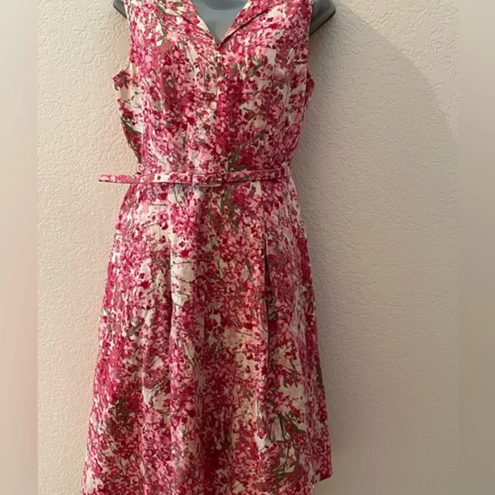 Talbot’s pink linen floral‎ dress NWOT - Picture 3 of 5